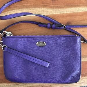 Coach Vibrant Purple Crossbody Bag With Silver Hardware, Dopamine
